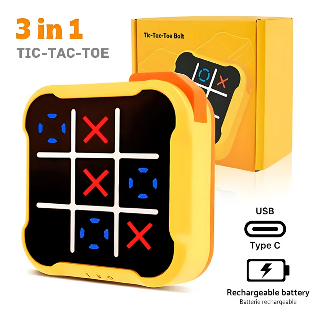 Board Game For 3 Players - 3in1 Elettronico TIC-TAC-TOE Bullone Gioco di