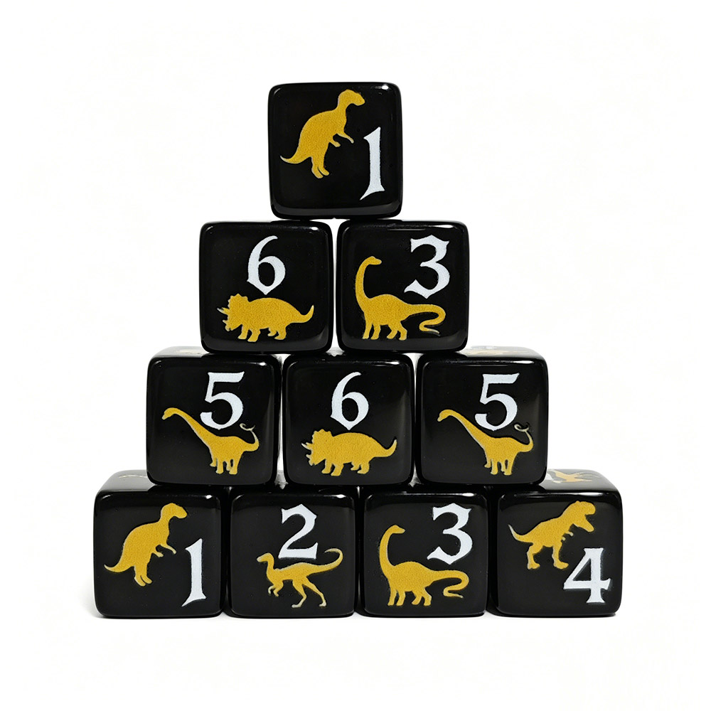 Board Game Print - Set di 12 Dadi in Acrilico