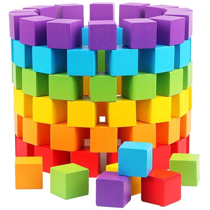 Board Game With Questions - 30 Pezzi/Lotto Cubi di Legno Colorati