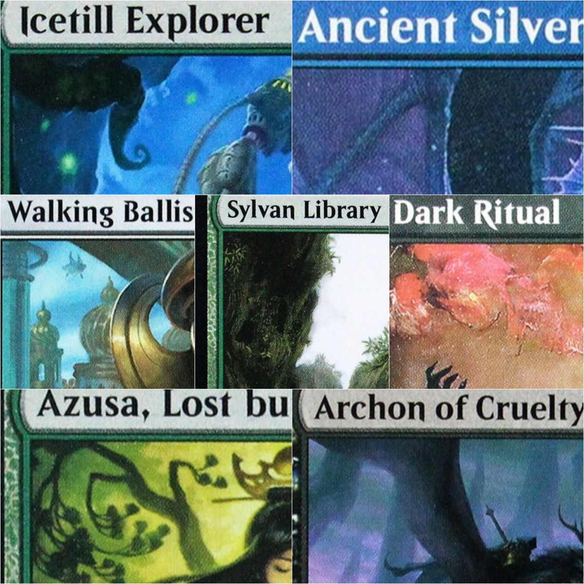 Board Game Vault - [Mana Vault/Icetill Explorer/Sylvan Library/Otawara,Soaring City] Carte