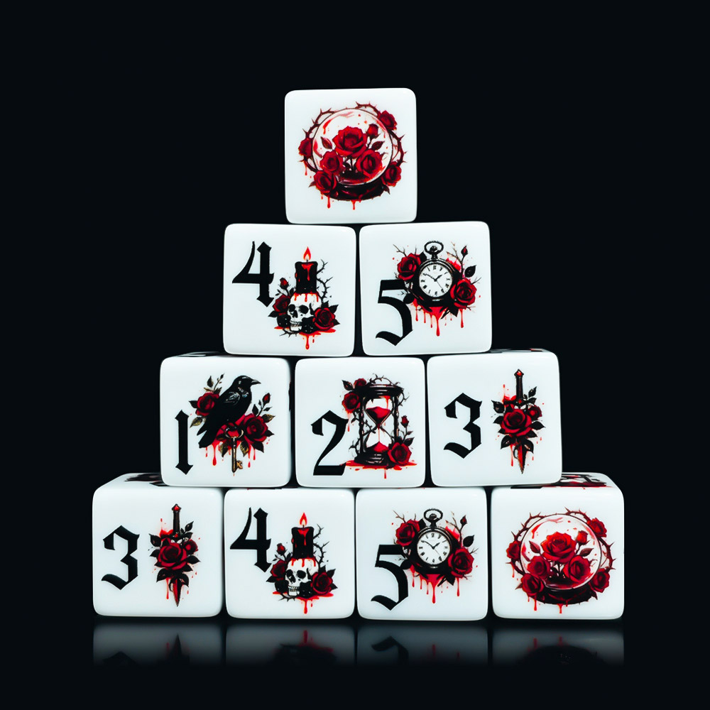 Set di 12 Dadi Acrilici D6 da  - Board Game Print recensione e prezzo