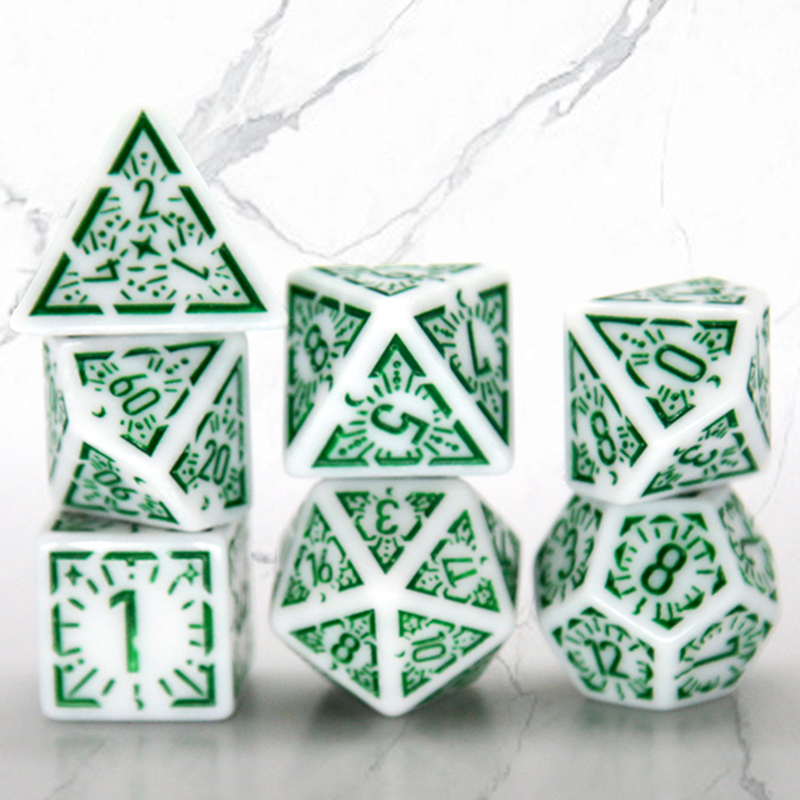 7 pz/set multi-faccia dadi nuo - Board Game Rpg recensione e prezzo