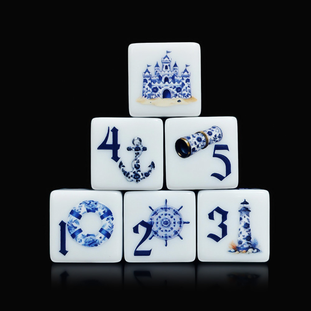 Set di 12 Dadi Acrilici Blu Na - Board Game Print recensione e prezzo