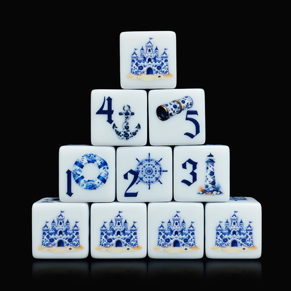Set di 12 Dadi Acrilici Blu Na - Board Game Print recensione e prezzo